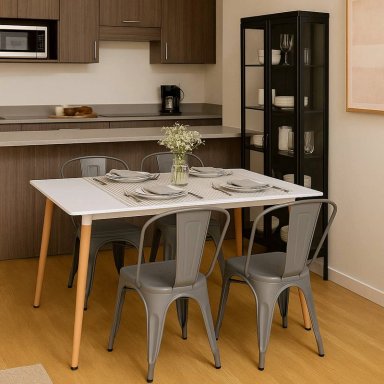 MESA COMEDOR WHITE MARKET EAMES RECTANGULAR BLANCO - 2