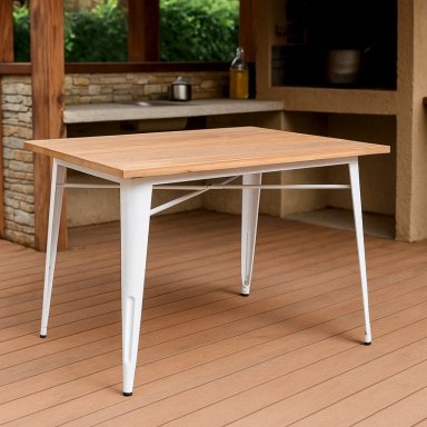 MESA COMEDOR TOLIX BLANCO - 2