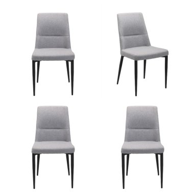 PACK WHITE MARKET ACERO GRIS X 4 SILLA DURBUY - 1