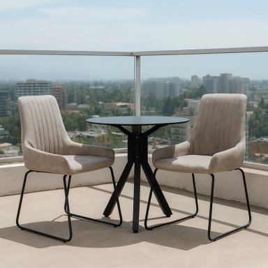 PACK WHITE MARKET GRIS X 2 SILLA CHICAGO - 2
