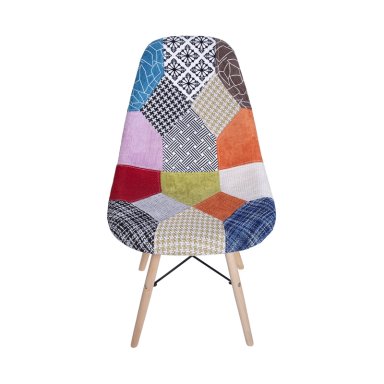 PACK X4 SILLAS WHITE MARKET PATCHWORK MODELO 2 MULTICOLOR EAMES - 6