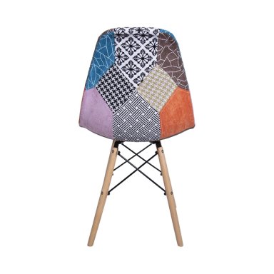 PACK X4 SILLAS WHITE MARKET PATCHWORK MODELO 2 MULTICOLOR EAMES - 7