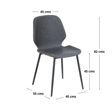 PACK WHITE MARKET ACERO GRIS X 2 SILLA PALERMO - 3