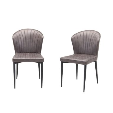 PACK WHITE MARKET ACERO GRIS X 2 SILLA BRUSELAS - 1