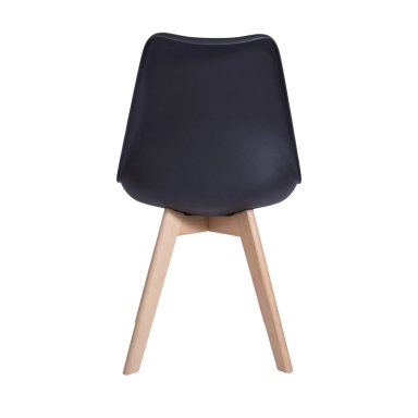 PACK X 4 SILLAS COMEDOR MODELO TULIP EN COLOR NEGRO ACOLCHADA - 5