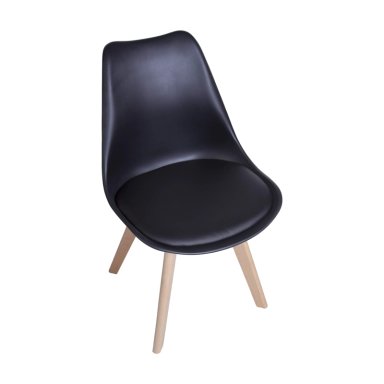 PACK X 4 SILLAS COMEDOR MODELO TULIP EN COLOR NEGRO ACOLCHADA - 6
