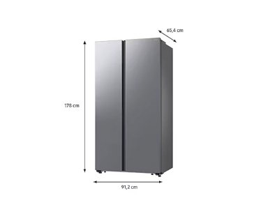 REFRIGERADOR SIDE BY SIDE 564L GRIS PLATEADO MATE - CAJA RECICLADA - 4