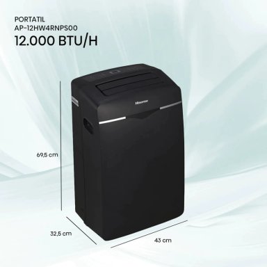 AIRE ACONDICIONADO PORTATIL HISENSE AP12HW4RNPS00 12.000 BTU - 2
