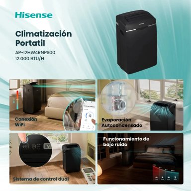 AIRE ACONDICIONADO PORTATIL HISENSE AP12HW4RNPS00 12.000 BTU - 3