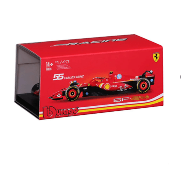 AUTO BBURAGO FERRARI SF-24 2024 #55 SAINZ ESCALA 1:43 LUJO - 6