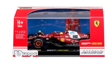 AUTO F1 FERRARI SF-25 2025 #44 HAMILTON 1:43 BBURAGO DE LUJO - 4