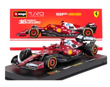 AUTO F1 FERRARI SF-25 2025 #16 LECLERC 1:43 BBURAGO DE LUJO - 1