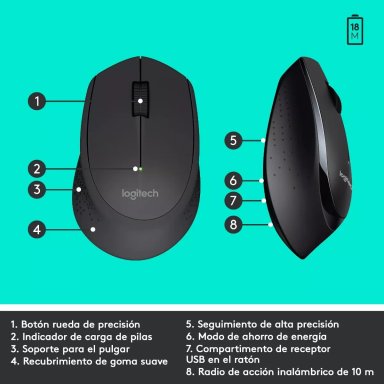 KIT DE TECLADO Y MOUSE INALAMBRICO LOGITECH MK345 - 4