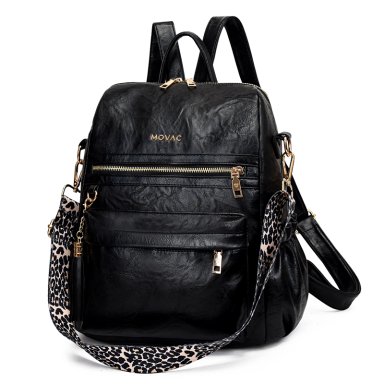 MOCHILA CARTERA MOVAC URBAN CHIC CUERO PU MUJER A LA MODA MULTIUSO - 4