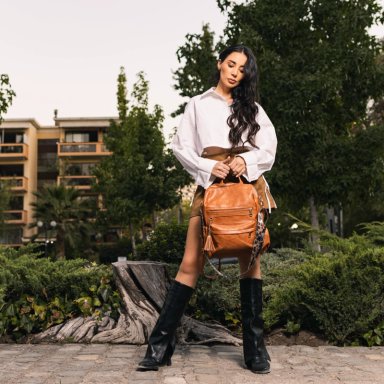 MOCHILA CARTERA MOVAC URBAN CHIC CUERO PU MUJER A LA MODA MULTIUSO - 2