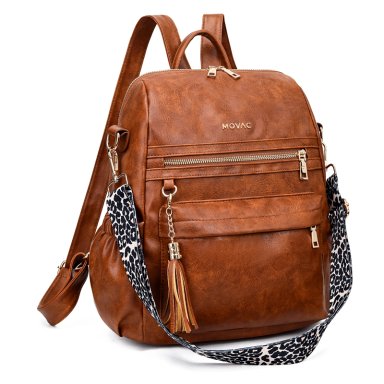 MOCHILA CARTERA MOVAC URBAN CHIC CUERO PU MUJER A LA MODA MULTIUSO - 3