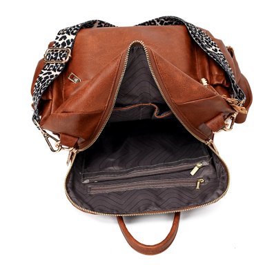 MOCHILA CARTERA MOVAC URBAN CHIC CUERO PU MUJER A LA MODA MULTIUSO - 6