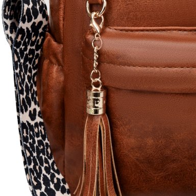 MOCHILA CARTERA MOVAC URBAN CHIC CUERO PU MUJER A LA MODA MULTIUSO - 8