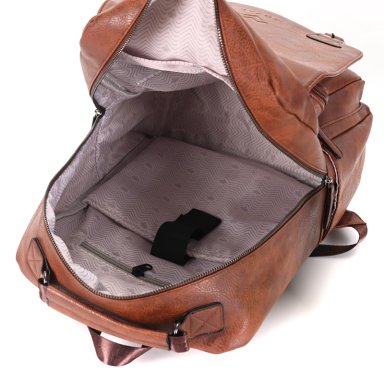 MOCHILA MOVAC URBAN PORTA NOTEBOOK DE CUERO ECOLÓGICO IMPERMEABLE DE GRAN CAPACIDAD - 7