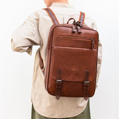 MOCHILA MOVAC ELITÉ DE CUERO PU ELEGANTE MULTIFUNCIONAL GRAN CAPACIDAD - 5
