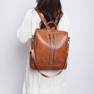 MOCHILA BOLSO PARA MUJER DE MATERIAL CUERO PU IMPERMEABLE - 4