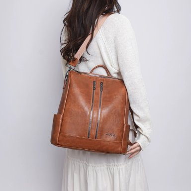 MOCHILA BOLSO PARA MUJER DE MATERIAL CUERO PU IMPERMEABLE - 6
