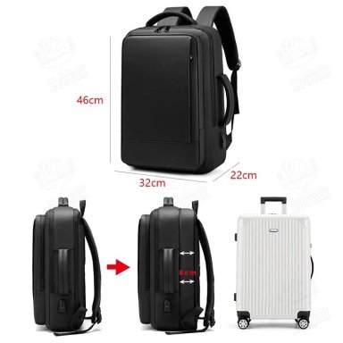 MOCHILA MOVAC ESSNECE ANTIRROBO IMPERMEABLE UNISEX GRAN CAPACIDAD PUERTO USB - 7