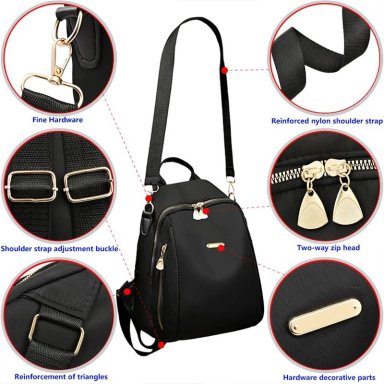 MOCHILA CARTERA BOLSO JUVENIL DE MUJER MULTIFUNCIONAL - 6