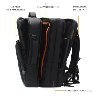 MOCHILA MALETA MOVAC CARRY ON DE VIAJE EXPANDIBLE 26L-36L IMPERMEABLE EQUIPAJE DE MANO - 6
