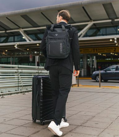 MOCHILA MOVAC EXPLORER TIPO SOBRE EXPANDIBLE 20L A 30L NOTEBOOK 16” ANTIRROBO VIAJE IMPERMEABLE - 8