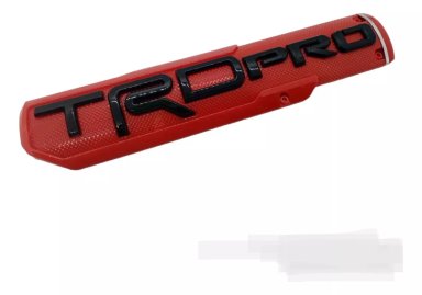EMBLEMA INSIGNIA 3D TRD PRO ETIQUETA ROJO LETRA NEGRO - 1