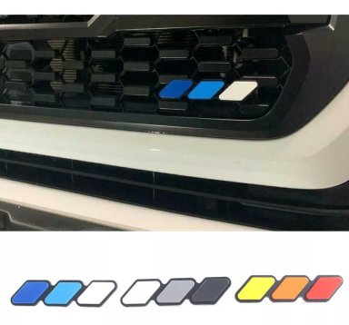 EMBLEMA INSIGNIA REJILLA TRICOLOR ACRÍLICO TOYOTA AZUL - 4
