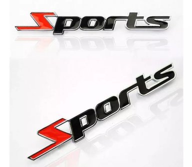 EMBLEMA INSIGNIA DE METAL AUTOS 3D LETRAS SPORTS - 2