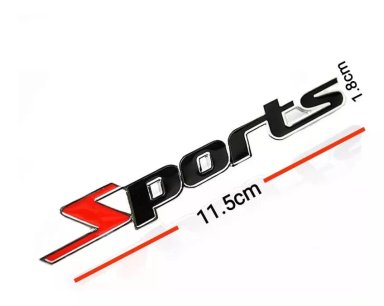 EMBLEMA INSIGNIA DE METAL AUTOS 3D LETRAS SPORTS - 3