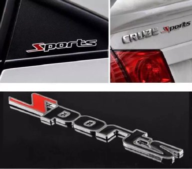 EMBLEMA INSIGNIA DE METAL AUTOS 3D LETRAS SPORTS - 4