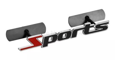 INSIGNIA METAL PARRILLA DELANTERA AUTO 3D UNIVERSAL APERNADO - 2