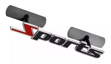 INSIGNIA METAL PARRILLA DELANTERA AUTO 3D UNIVERSAL APERNADO - 3