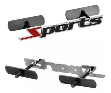 INSIGNIA METAL PARRILLA DELANTERA AUTO 3D UNIVERSAL APERNADO - 4