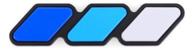 EMBLEMA INSIGNIA REJILLA TRICOLOR ACRÍLICO TOYOTA AZUL - 1