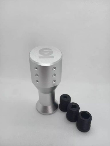 POMO PERILLA CABEZA PLANA PALANCA CAMBIO SPARCO PLATEADO - 5