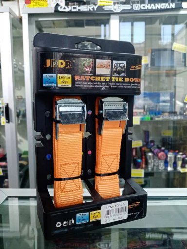 X2 CORREA TRINQUETE ESLINGA CARGA PARA AUTO 2,5MTRS X 25MM - 5