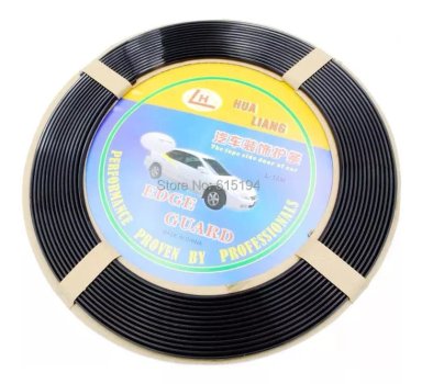 ROLLO MOLDURA PROTECTORA PARA AUTOS 15 METROS NEGRO - 1