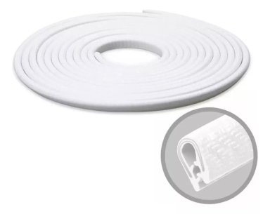 MOLDURA PROTECCIÓN PUERTA AUTO UNIVERSAL TIPO U BLANCO - 1