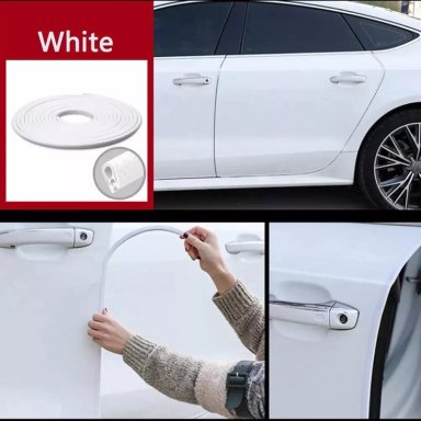 MOLDURA PROTECCIÓN PUERTA AUTO UNIVERSAL TIPO U BLANCO - 2