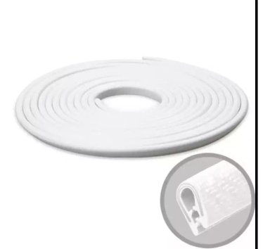 MOLDURA PROTECCIÓN PUERTA AUTO UNIVERSAL TIPO U BLANCO - 2
