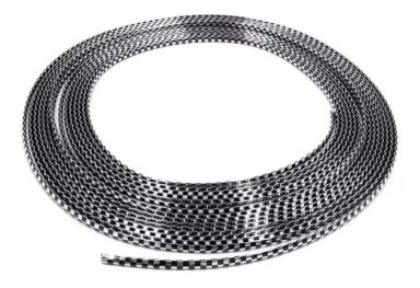 ROLLO DE MOLDURA PROTECTORA PARA AUTOS 15 METROS CARBONO - 1
