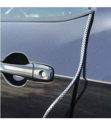 ROLLO DE MOLDURA PROTECTORA PARA AUTOS 15 METROS CARBONO - 2