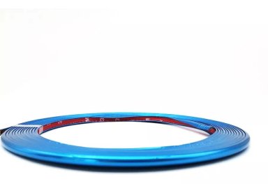MOLDURA PROTECTORA LLANTA PARA AUTO TIRA DECORACIÓN AZUL - 1