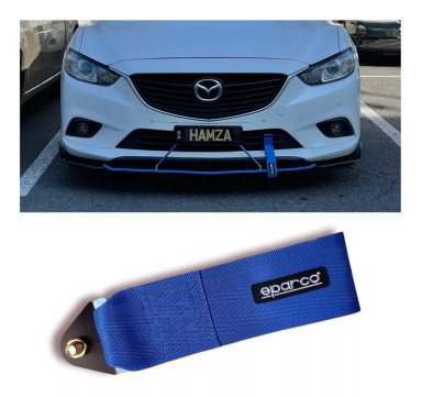 CINTA CORREA GANCHO REMOLQUE ARRASTRE TOW STRAP SPARCO AZUL - 3