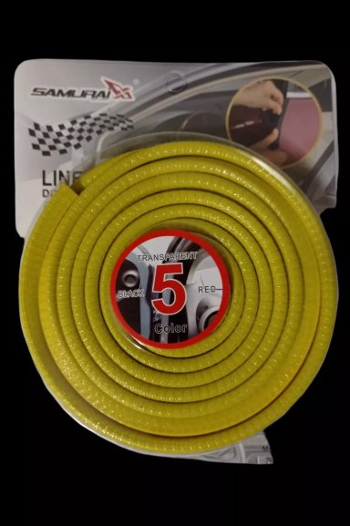 MOLDURA PROTECCIÓN PUERTA AUTO UNIVERSAL TIPO U AMARILLA - 2
